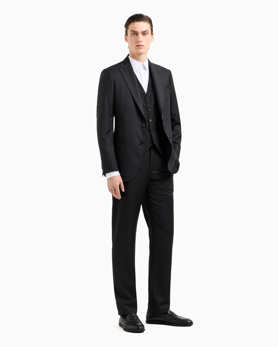 The world of armani GILET MONOPETTO IN LANA VERGINE Qualità