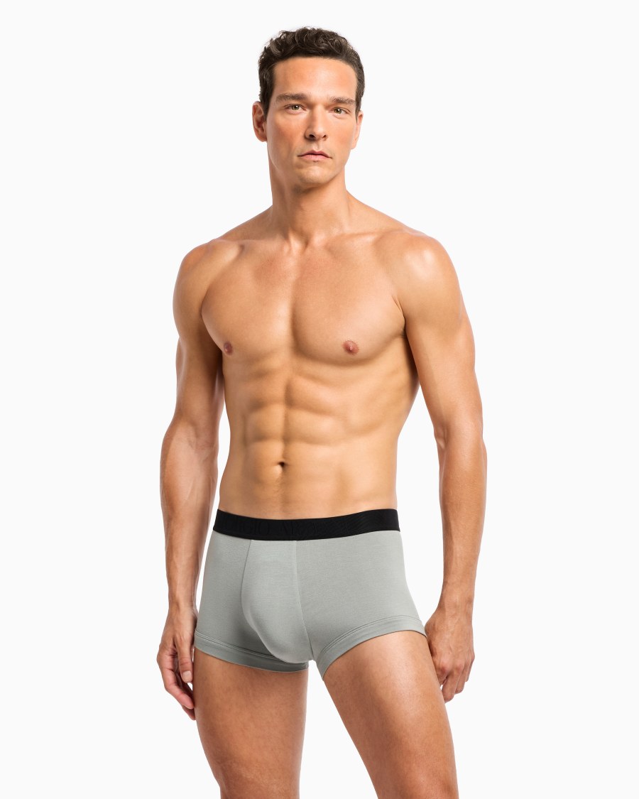 The world of armani PACK TRE BOXER IN JERSEY STRETCH Vendita
