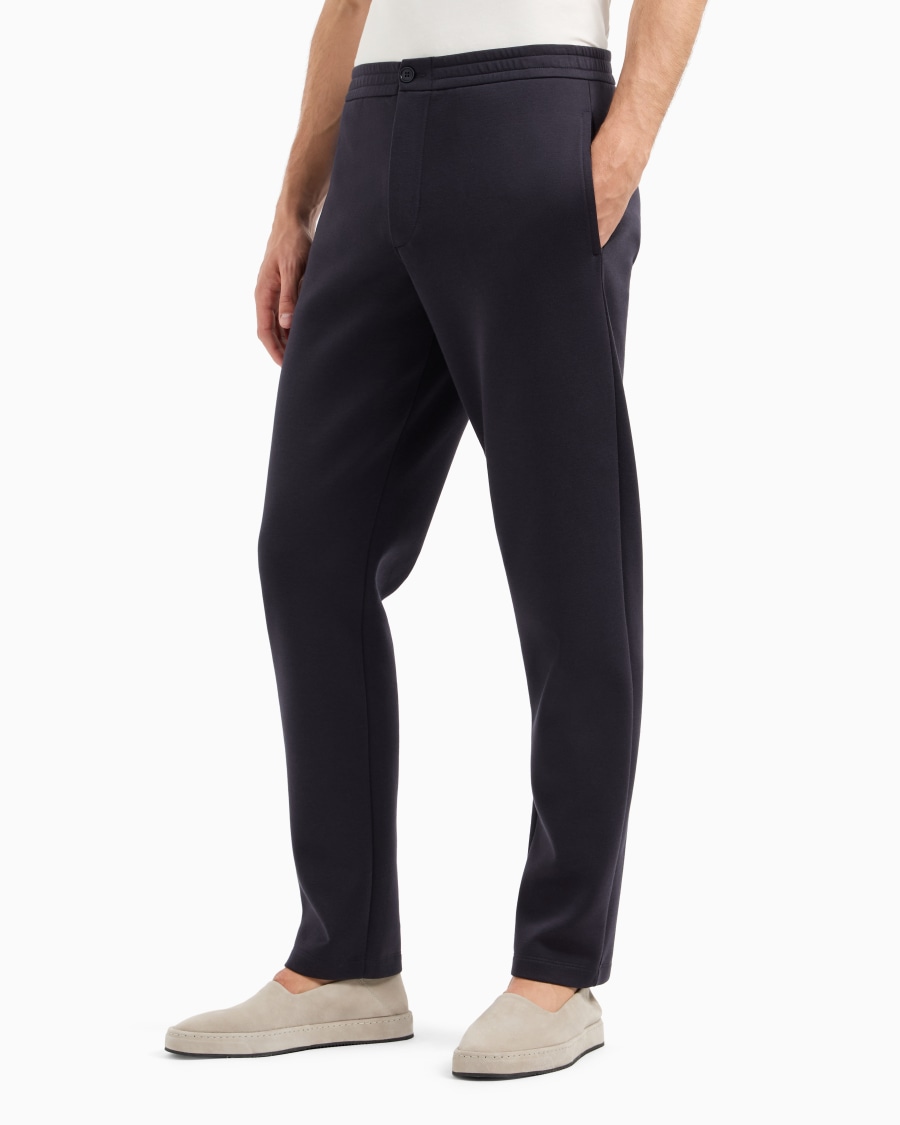 The world of armani PANTALONI IN DOPPIO JERSEY DI COTONE Spedizione Gratuita