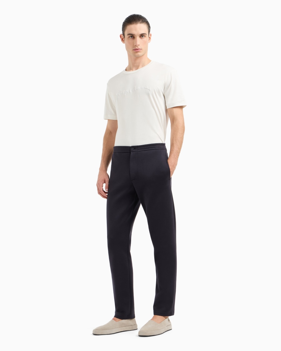 The world of armani PANTALONI IN DOPPIO JERSEY DI COTONE Spedizione Gratuita