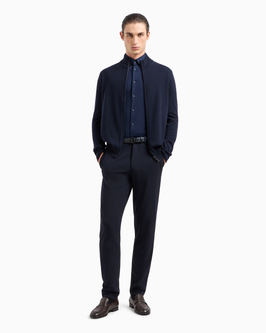 The world of armani CAMICIA A MANICHE CORTE IN JERSEY DI COTONE Pezzi Unici