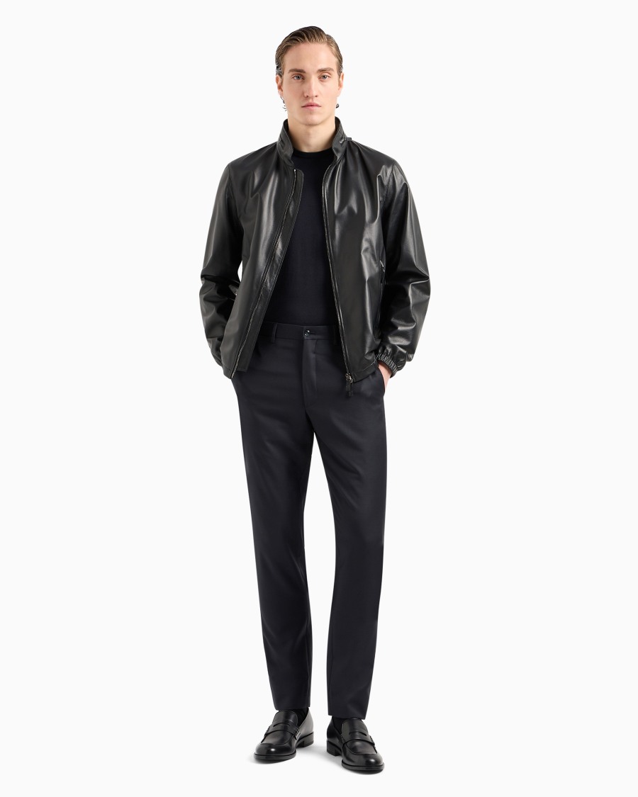 The world of armani MAGLIA GIROCOLLO IN SETA E COTONE Negozi Online