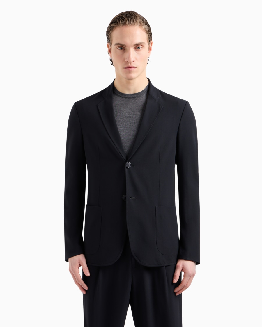 The world of armani GIACCA MONOPETTO IN LANA VERGINE Consegna Veloce