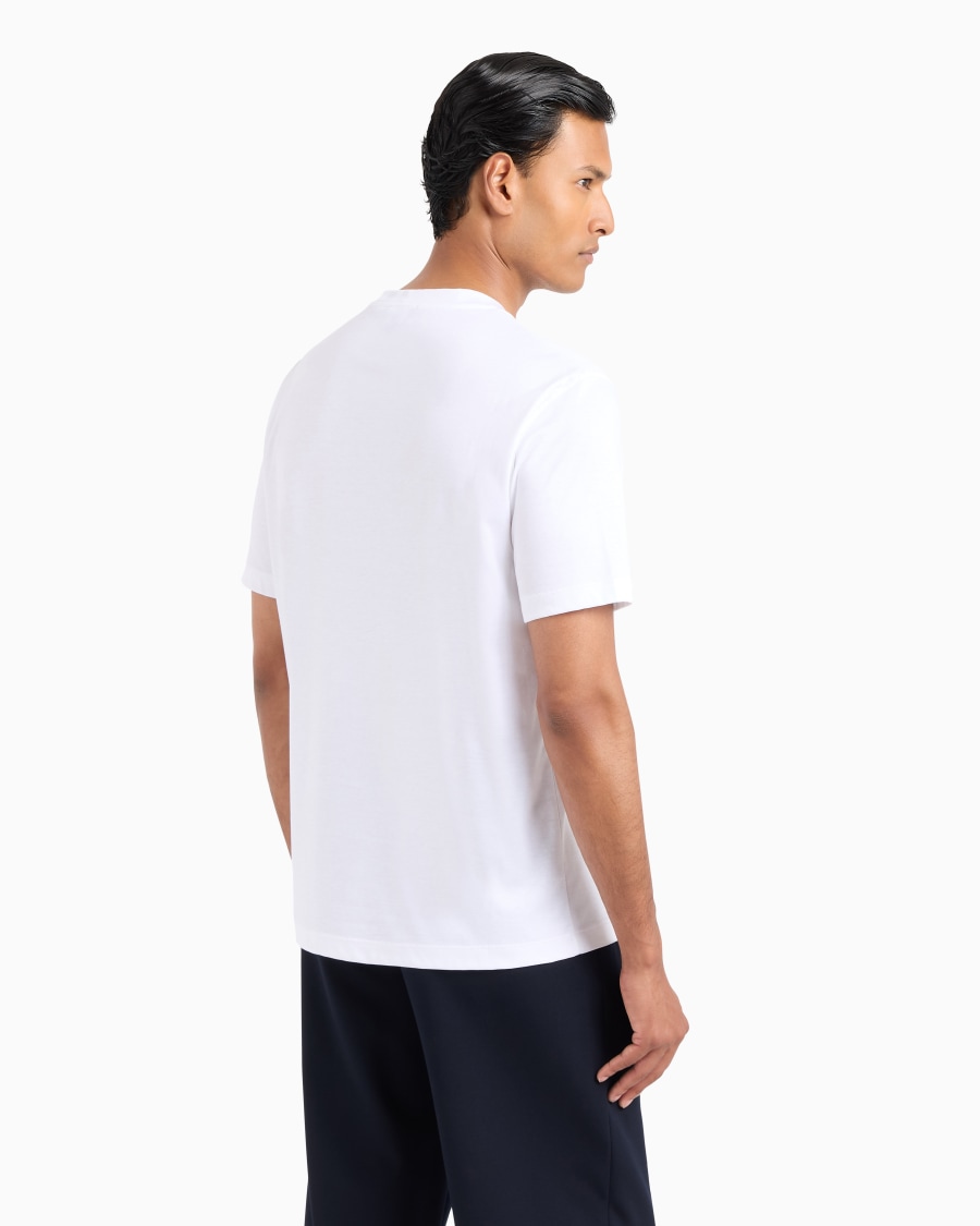 The world of armani T-SHIRT GIROCOLLO IN INTERLOCK DI COTONE Prezzo Ridotto