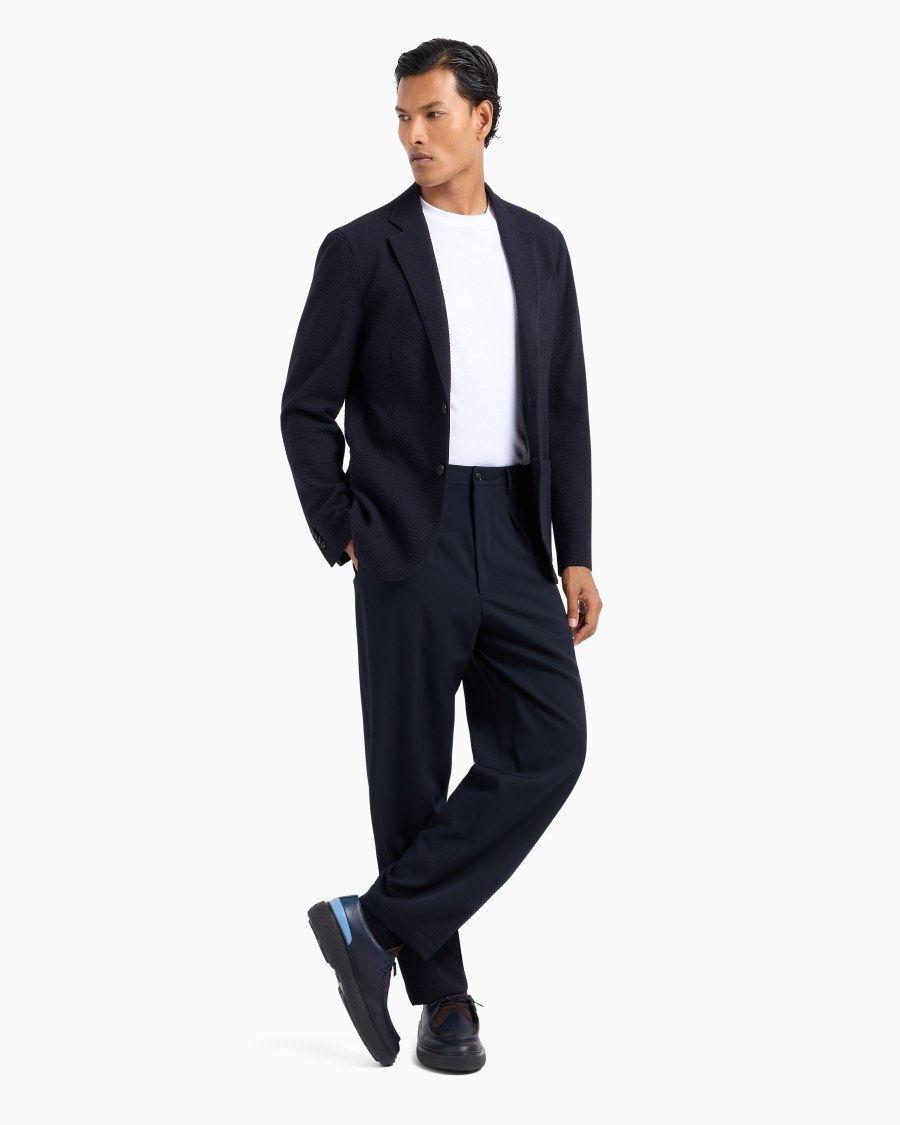 The world of armani T-SHIRT GIROCOLLO IN INTERLOCK DI COTONE Prezzo Ridotto