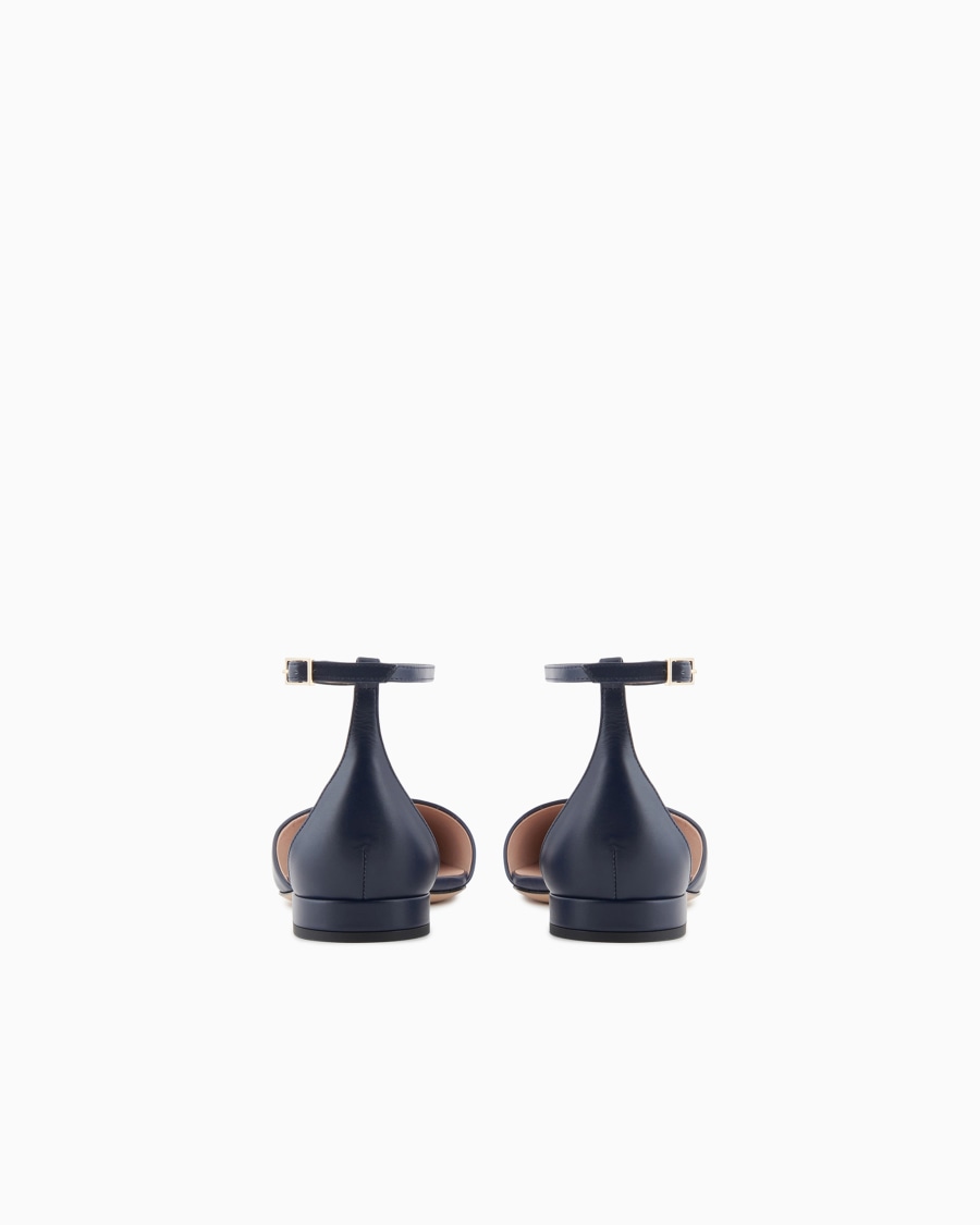 The world of armani BALLERINE CON CINTURINO IN PELLE Economico