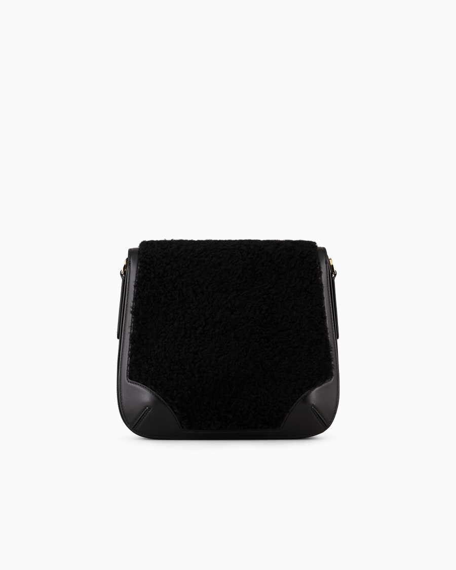 The world of armani GIORGIO ARMANI NEVE BORSA A SPALLA GRANDE IN SHERLING E E PELLE Saldi