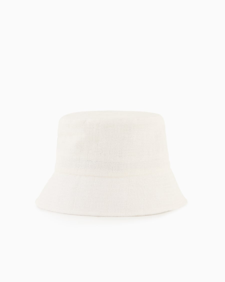 The world of armani CAPPELLO CLOCHE IN MISTO LINO Saldi Di Fabbrica