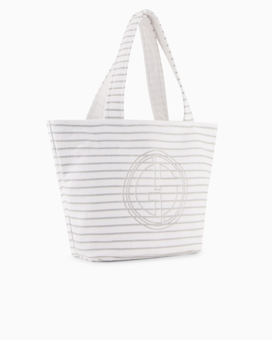 The world of armani BORSA DA MARE IN SPUGNA DI COTONE 2025