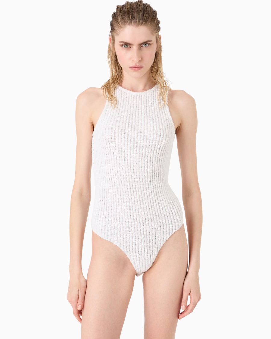 The world of armani BODY IN MISTO COTONE E VISCOSA A COSTE Negozi Online