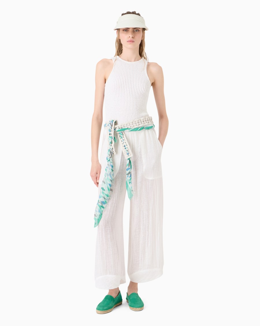 The world of armani BODY IN MISTO COTONE E VISCOSA A COSTE Negozi Online