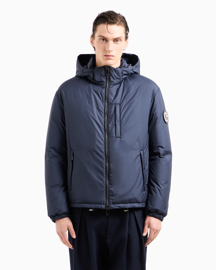 The world of armani BLOUSON CON CAPPUCCIO IMBOTTITO IN PIUMA D'OCA ASV Nuova