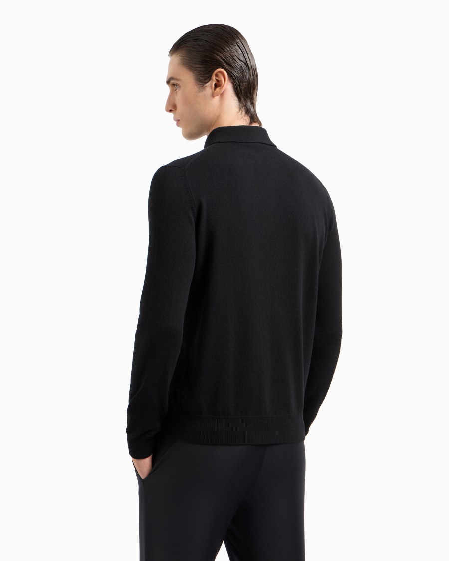 The world of armani POLO A MANICHE LUNGHE IN CASHMERE Prezzo Ridotto