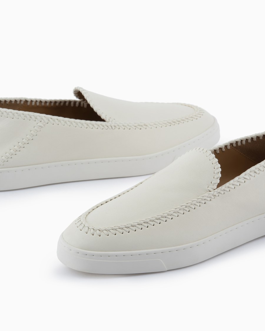 The world of armani GALLERIA 3 SLIP-ON IN NAPPA Sottocosto
