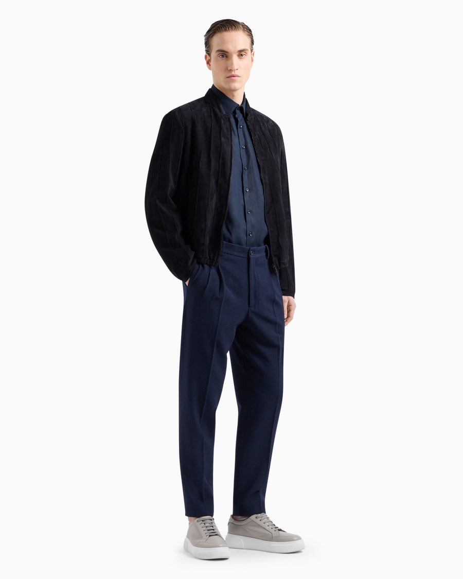 The world of armani CAMICIA REGULAR FIT IN LINO Sconto