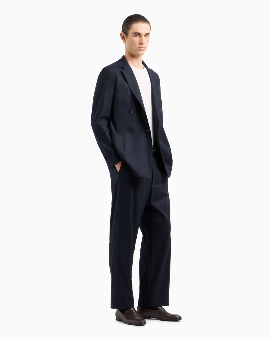 The world of armani T-SHIRT IN INTERLOCK DI PURO COTONE CON LOGO RICAMATO Economico
