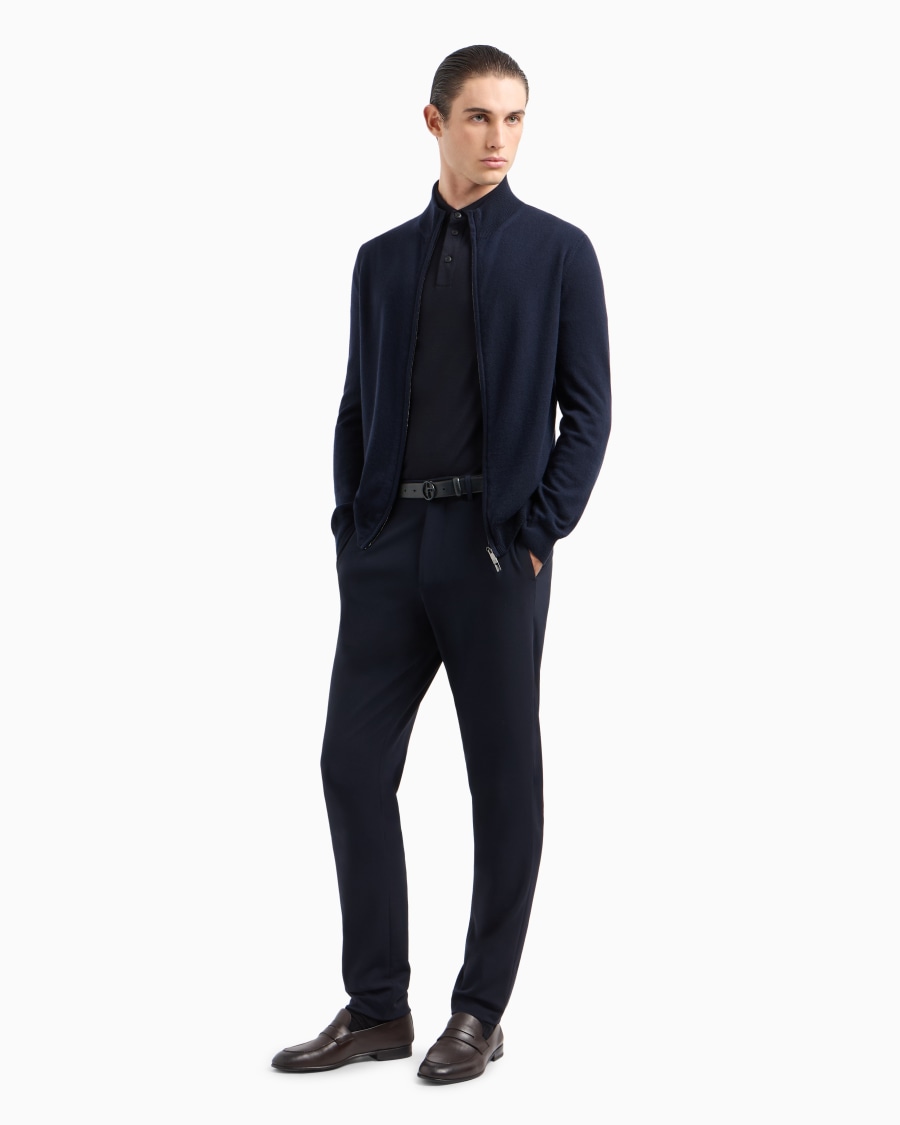 The world of armani POLO IN PIQUET DI PURA LANA VERGINE Saldi