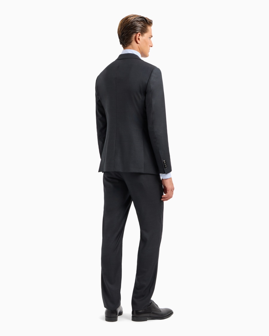 The world of armani ABITO LINEA SOHO MONOPETTO IN LANA VERGINE PUNTO SPILLO Offerta natalizia