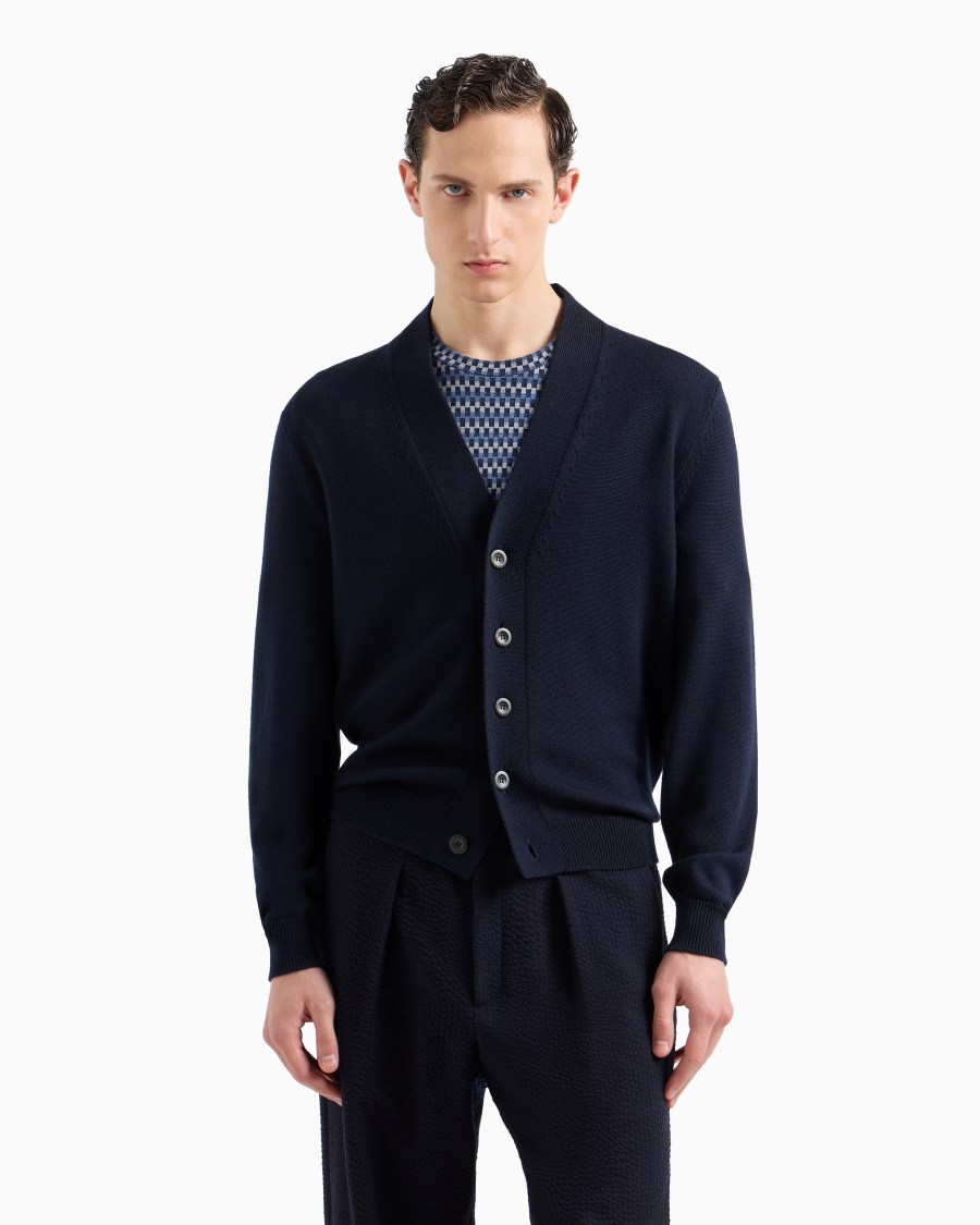 The world of armani CARDIGAN CON BOTTONI IN LANA VERGINE I Più Venduti