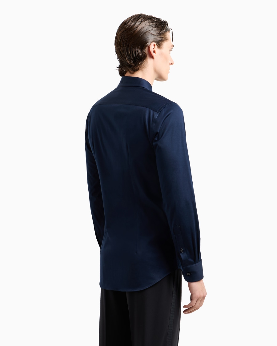 The world of armani CAMICIA SLIM FIT ICON IN JERSEY DI COTONE Negozio