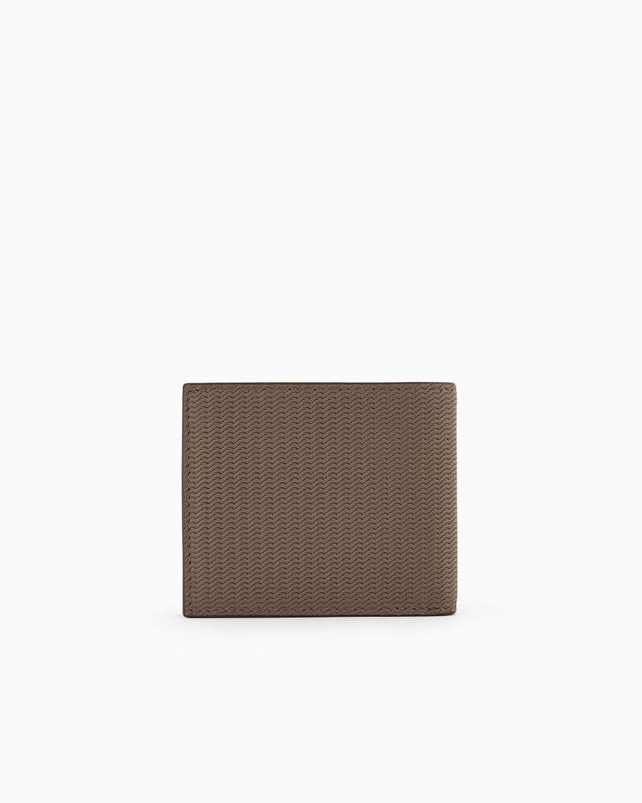 The world of armani PORTAFOGLI BIFOLD IN PELLE STAMPATA Vendita