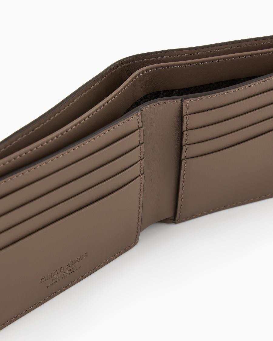 The world of armani PORTAFOGLI BIFOLD IN PELLE STAMPATA Vendita