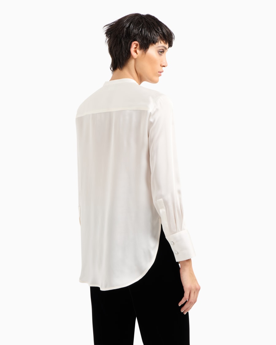 The world of armani CAMICIA IN CHARMEUSE DI SETA Pezzi Unici