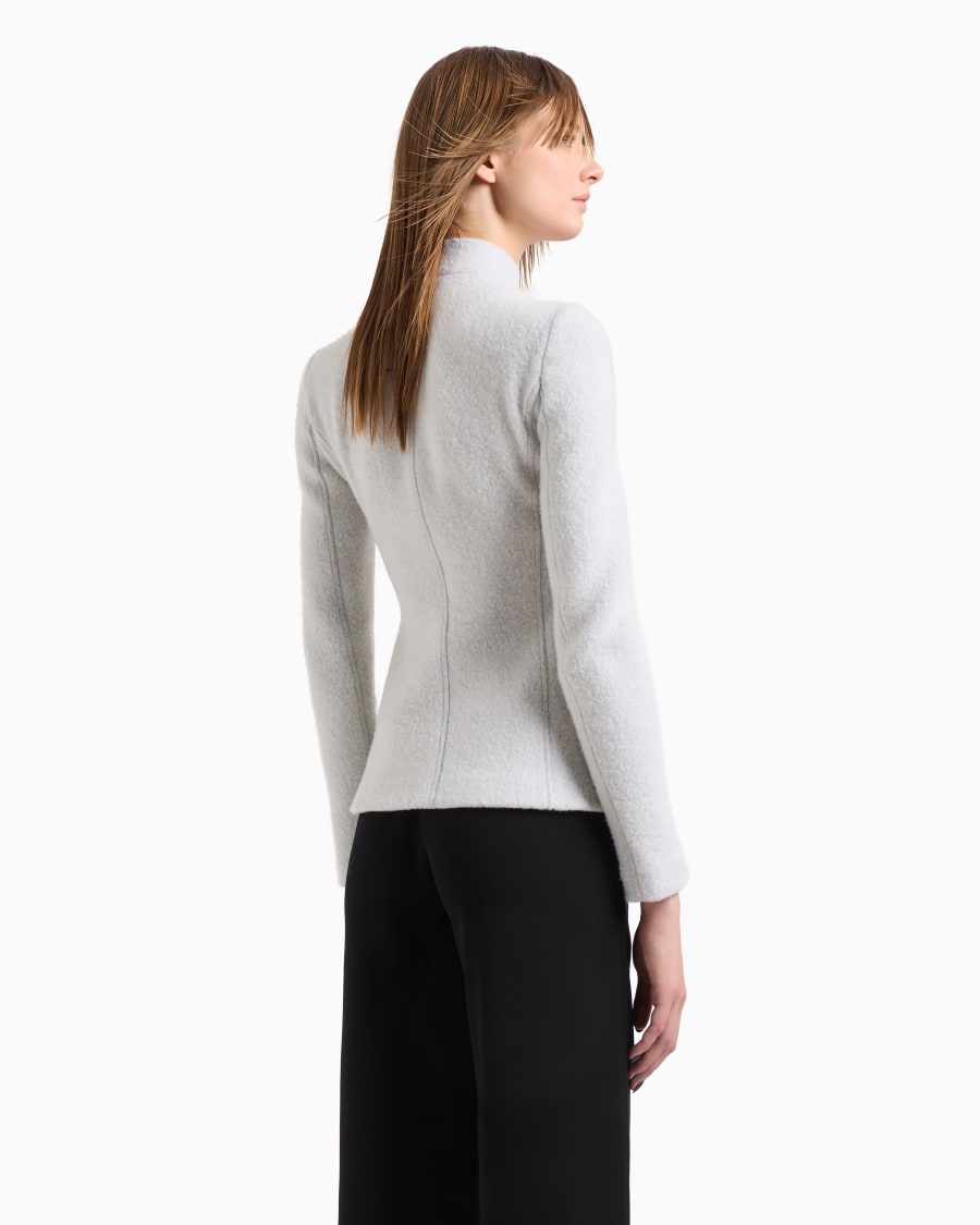 The world of armani GIACCA CON ZIP IN COTONE LANA E CASHMERE DOUBLE Novità