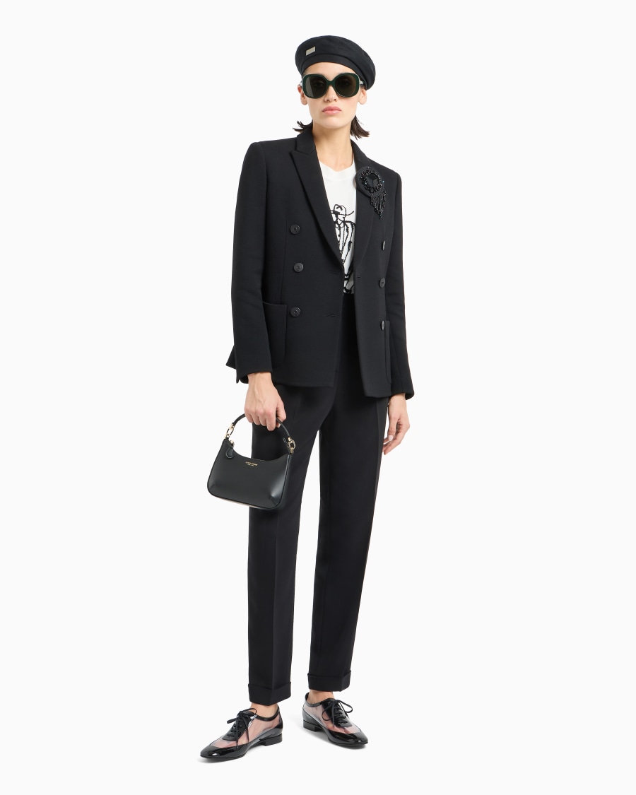 The world of armani PANTALONI DRITTI A UNA PINCE IN CADY DI VISCOSA Presa