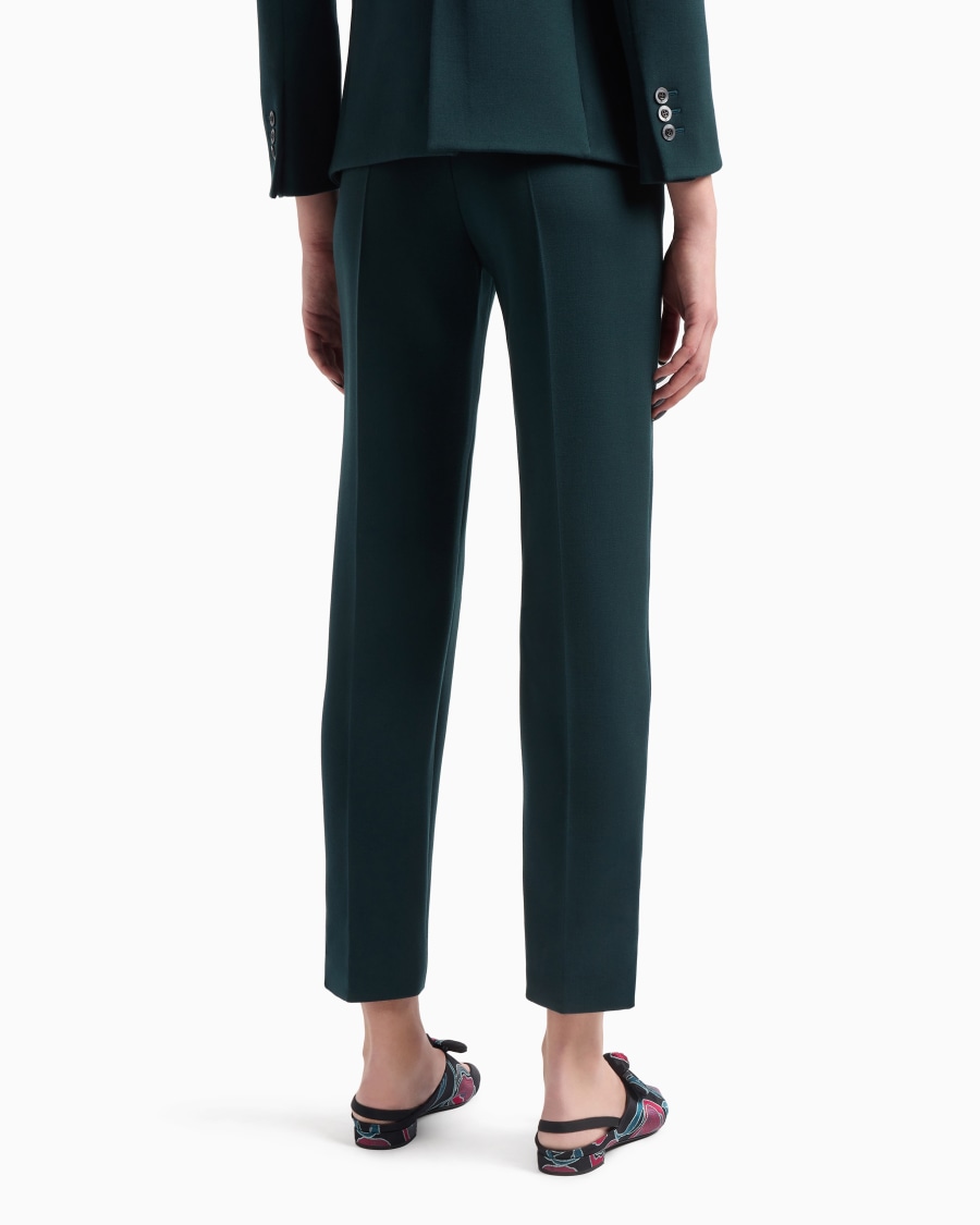 The world of armani PANTALONI DRITTI IN LANA VERGINE STRETCH Sconto