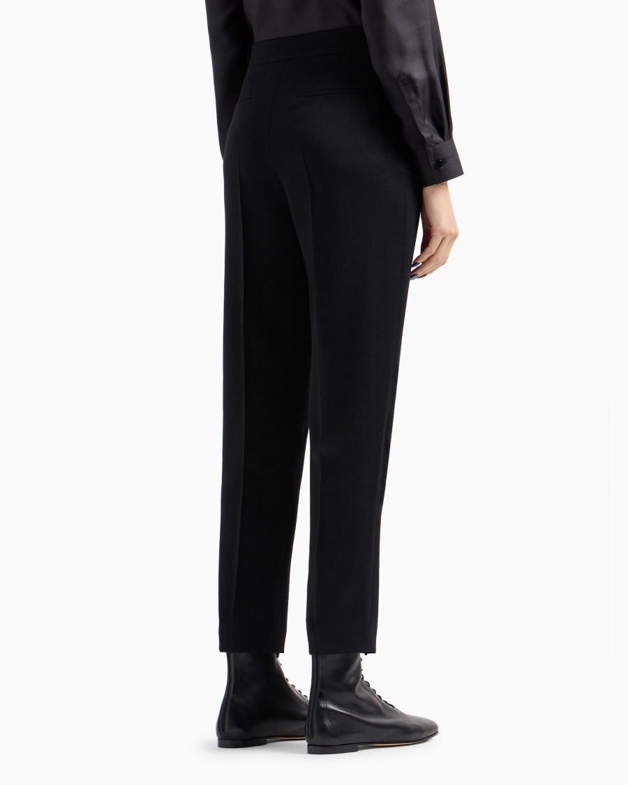 The world of armani PANTALONI DRITTI IN LANA VERGINE Vendite Flash