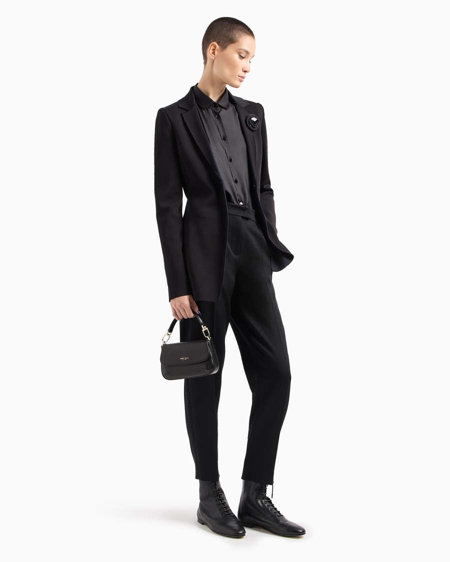 The world of armani PANTALONI DRITTI IN LANA VERGINE Vendite Flash