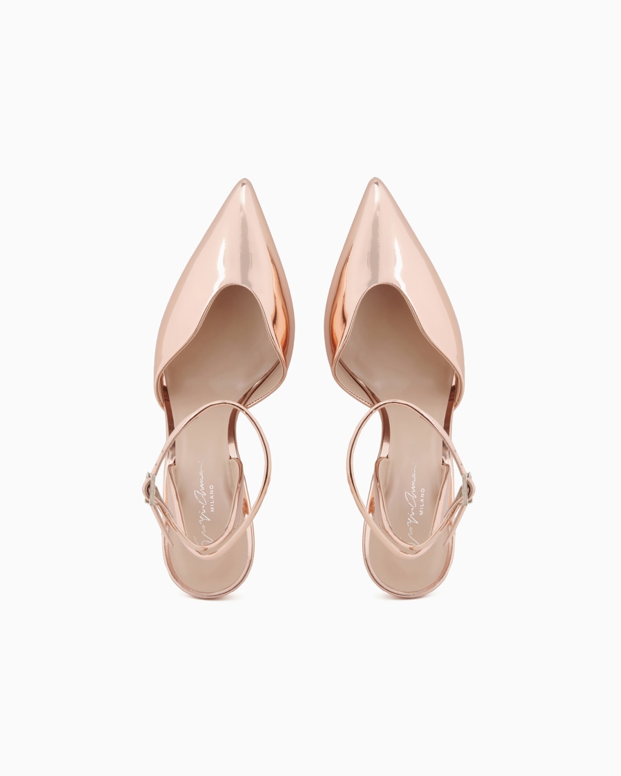 The world of armani DÉCOLLETÉ IN PELLE LAMINATA In Saldo