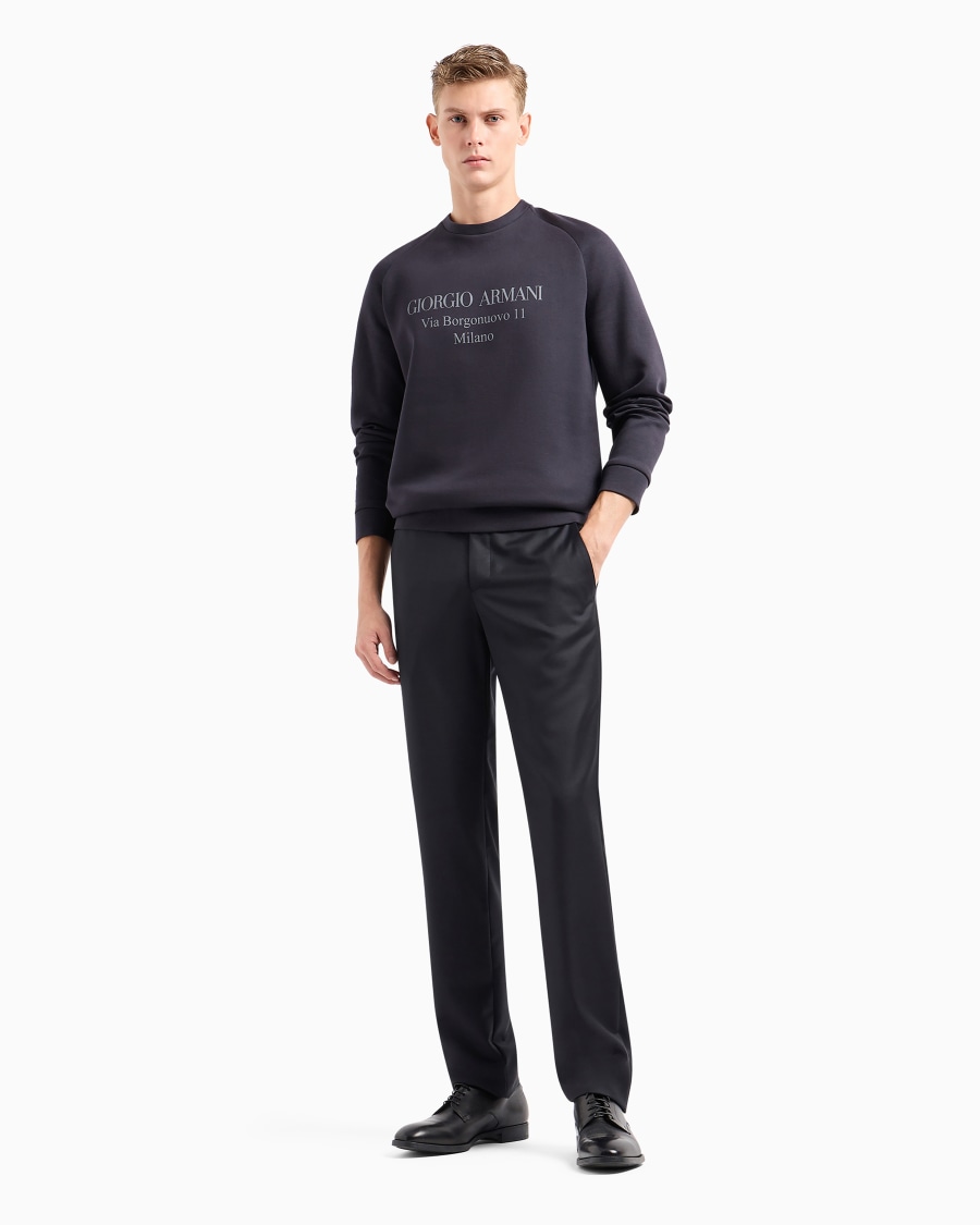 The world of armani FELPA BORGONUOVO 11 IN DOPPIO JERSEY DI COTONE Promozione