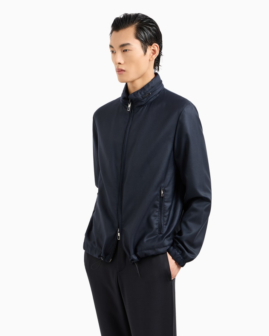The world of armani BLOUSON ICON IN GABARDINE DI MISTO CASHMERE Promozione Limitata