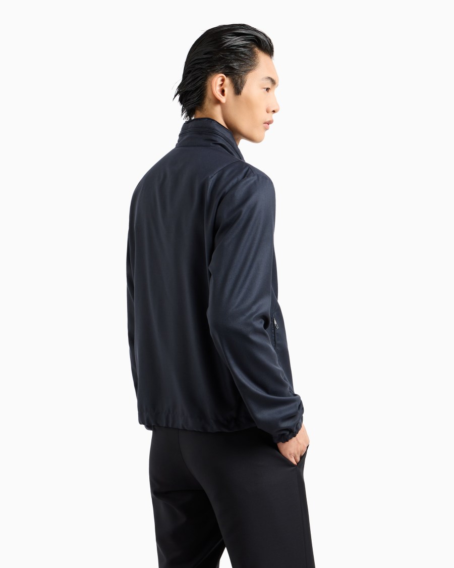 The world of armani BLOUSON ICON IN GABARDINE DI MISTO CASHMERE Promozione Limitata