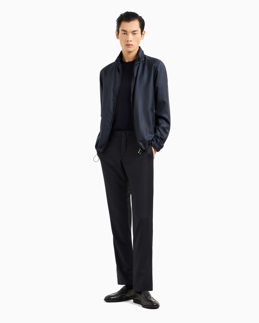 The world of armani BLOUSON ICON IN GABARDINE DI MISTO CASHMERE Promozione Limitata