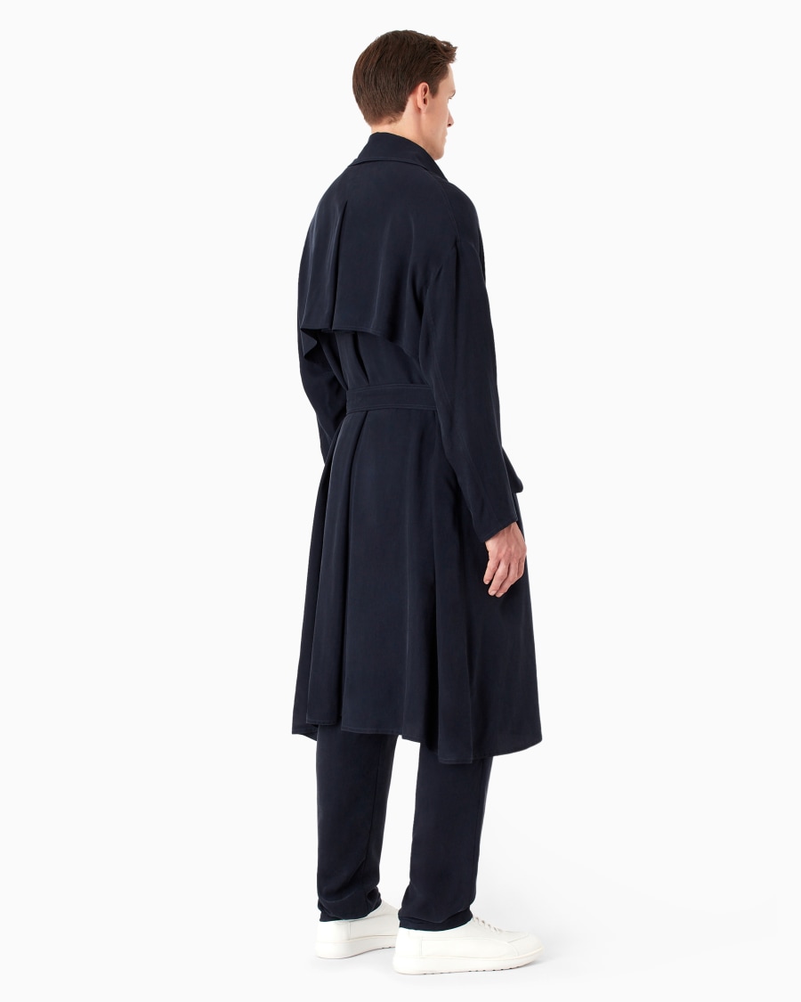 The world of armani TRENCH DOPPIOPETTO ICON IN CUPRO Fino Al -60%