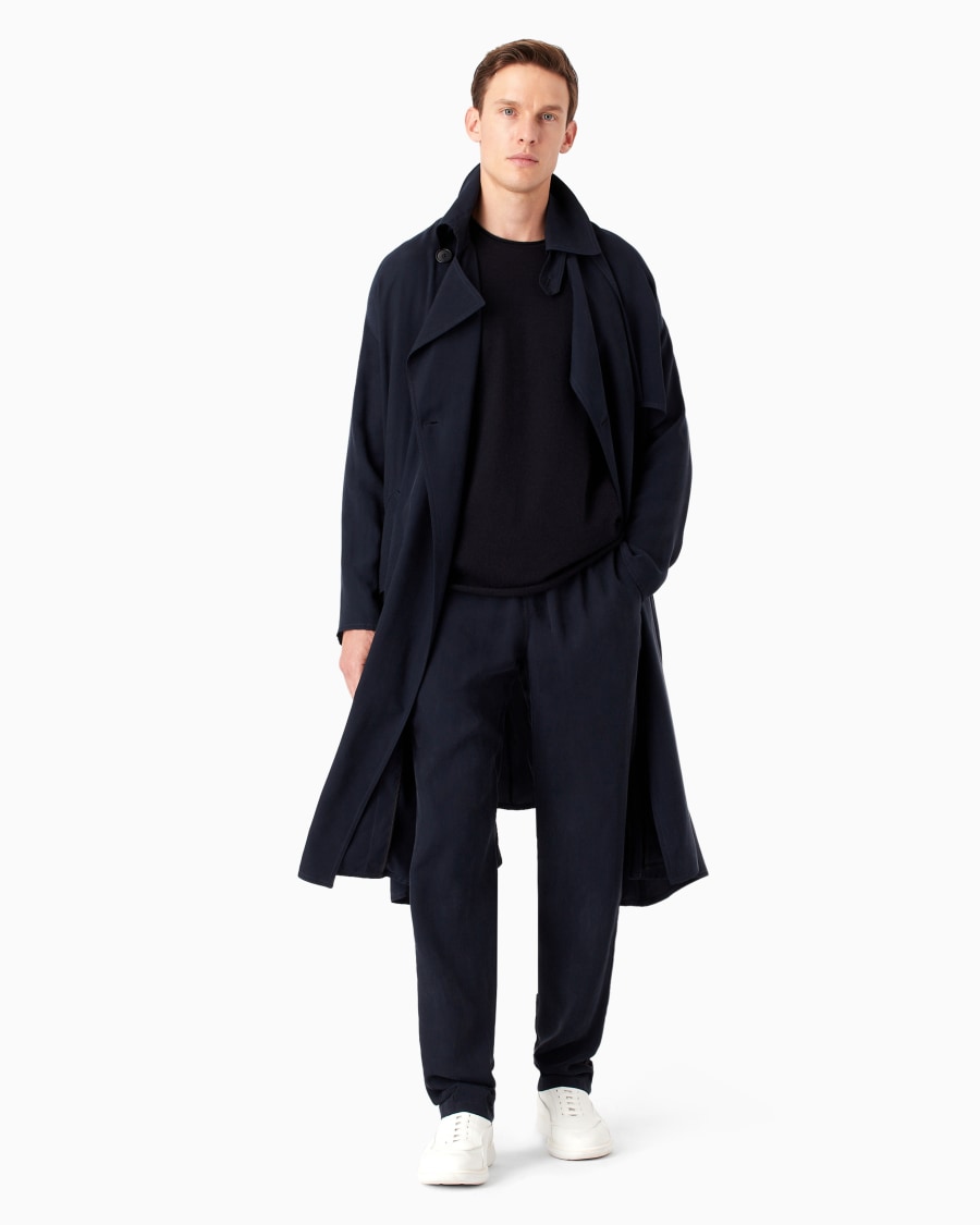 The world of armani TRENCH DOPPIOPETTO ICON IN CUPRO Fino Al -60%