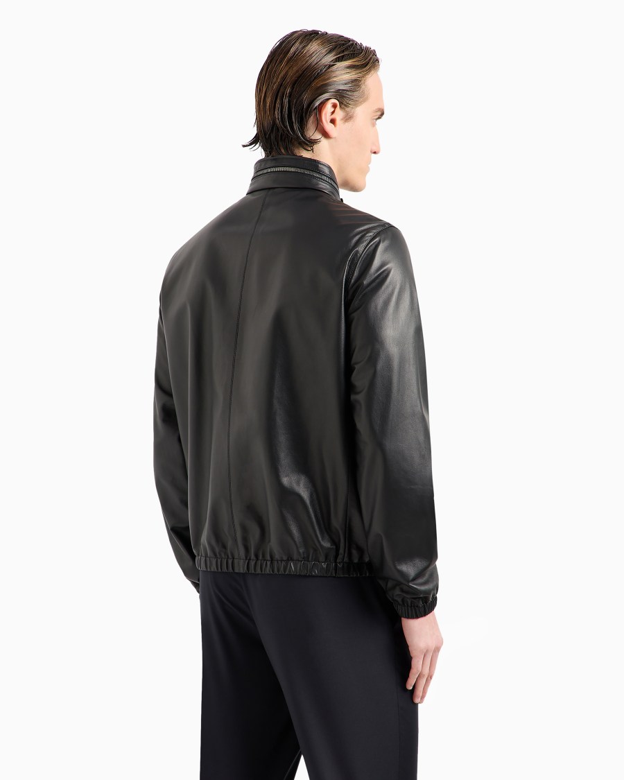 The world of armani BLOUSON IN NAPPA CON ZIP Novità