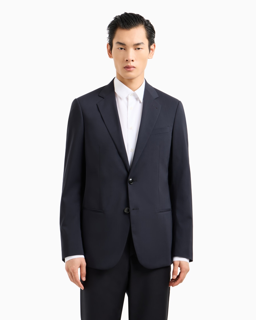 The world of armani GIACCA MONOPETTO SOHO IN LANA VERGINE Presa