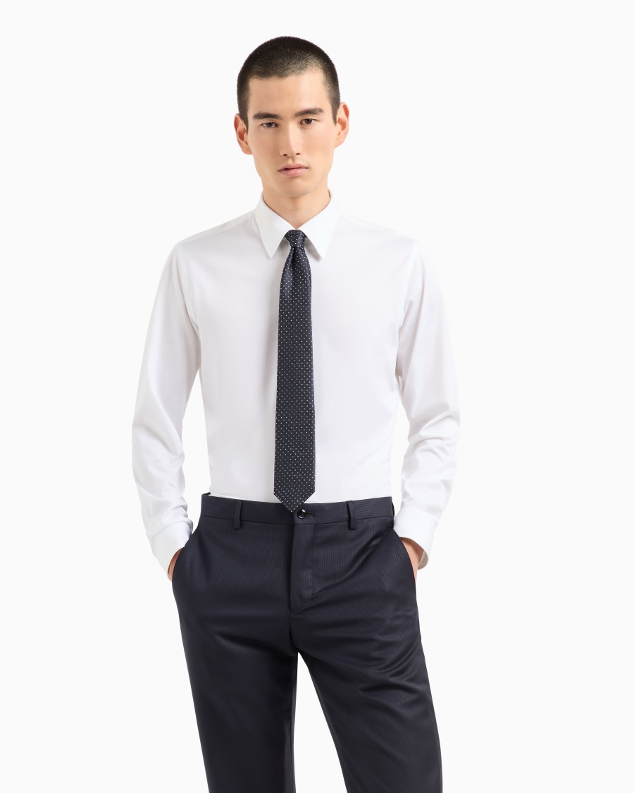 The world of armani CRAVATTA IN SETA JACQUARD MICRO POIS Sconto