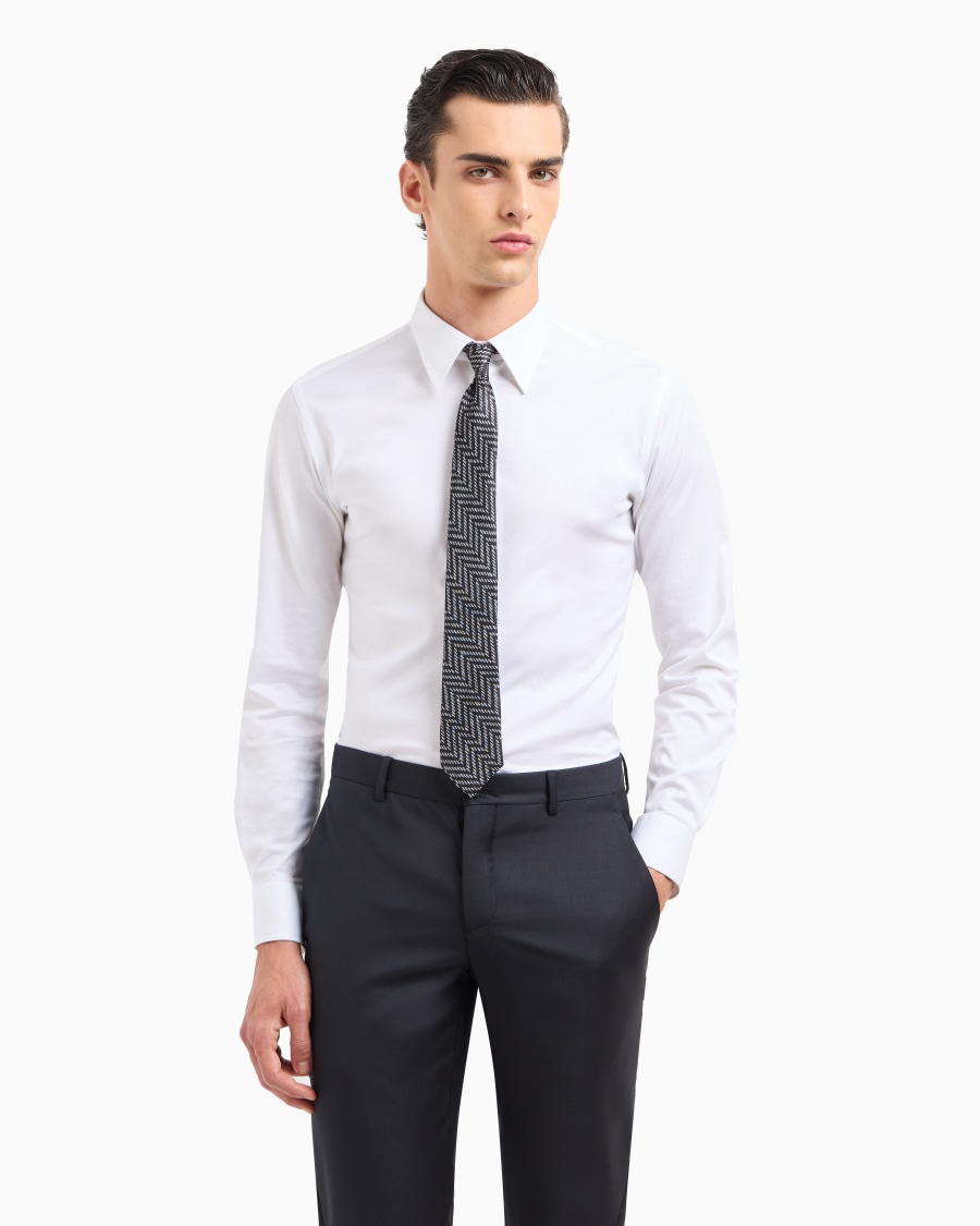 The world of armani CRAVATTA IN SETA STAMPA GEOMETRICA ASV Economico
