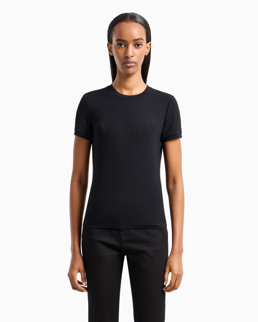 The world of armani T-SHIRT IN JERSEY DI VISCOSA STRETCH Moda