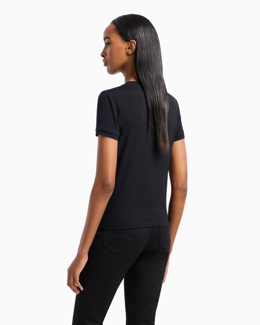 The world of armani T-SHIRT IN JERSEY DI VISCOSA STRETCH Moda