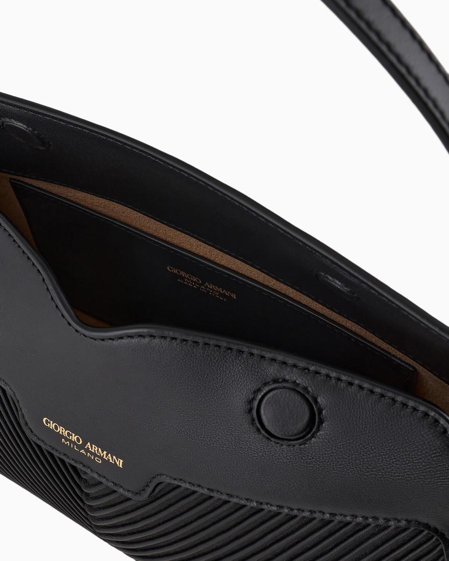 The world of armani BORSA A MANO LA PRIMA IN NAPPA PLISSÉ 2025