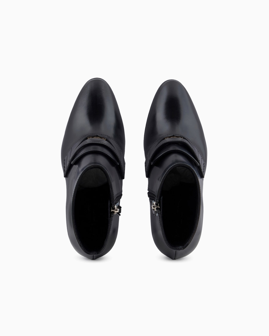 The world of armani STIVALETTI CON TACCO IN PELLE SPAZZOLATA Vendita