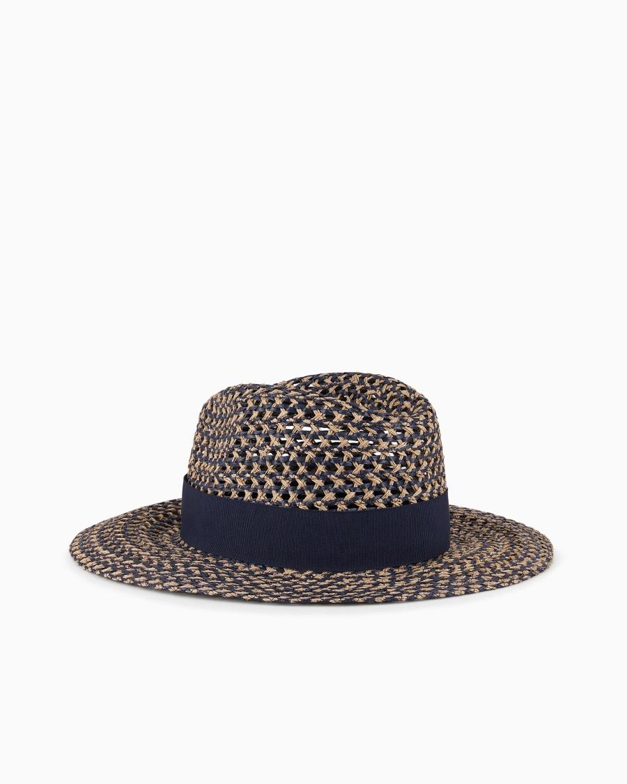 The world of armani CAPPELLO INTRECCIATO CON NASTRO Acquista Ora