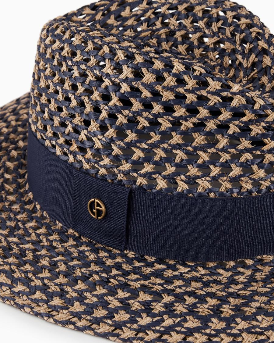 The world of armani CAPPELLO INTRECCIATO CON NASTRO Acquista Ora