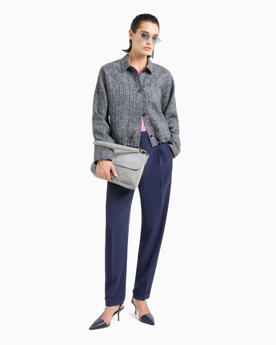 The world of armani PANTALONI DRITTI A UNA PINCE IN CADY DI VISCOSA Presa